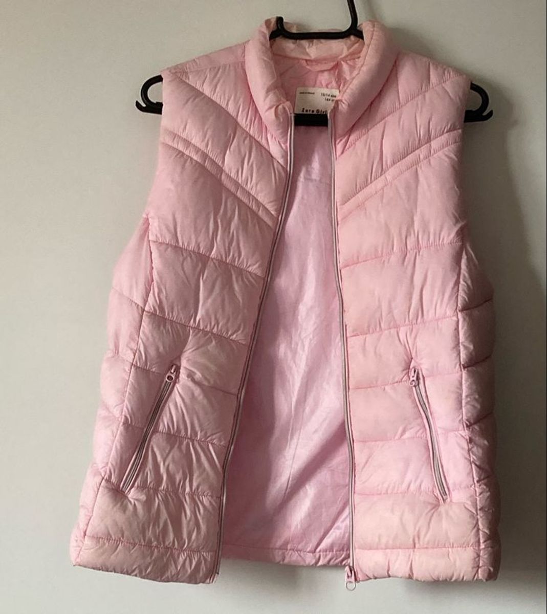 Casaco Colete Jaqueta Puffer Roda Zara Metalass Acolchoado Roupa