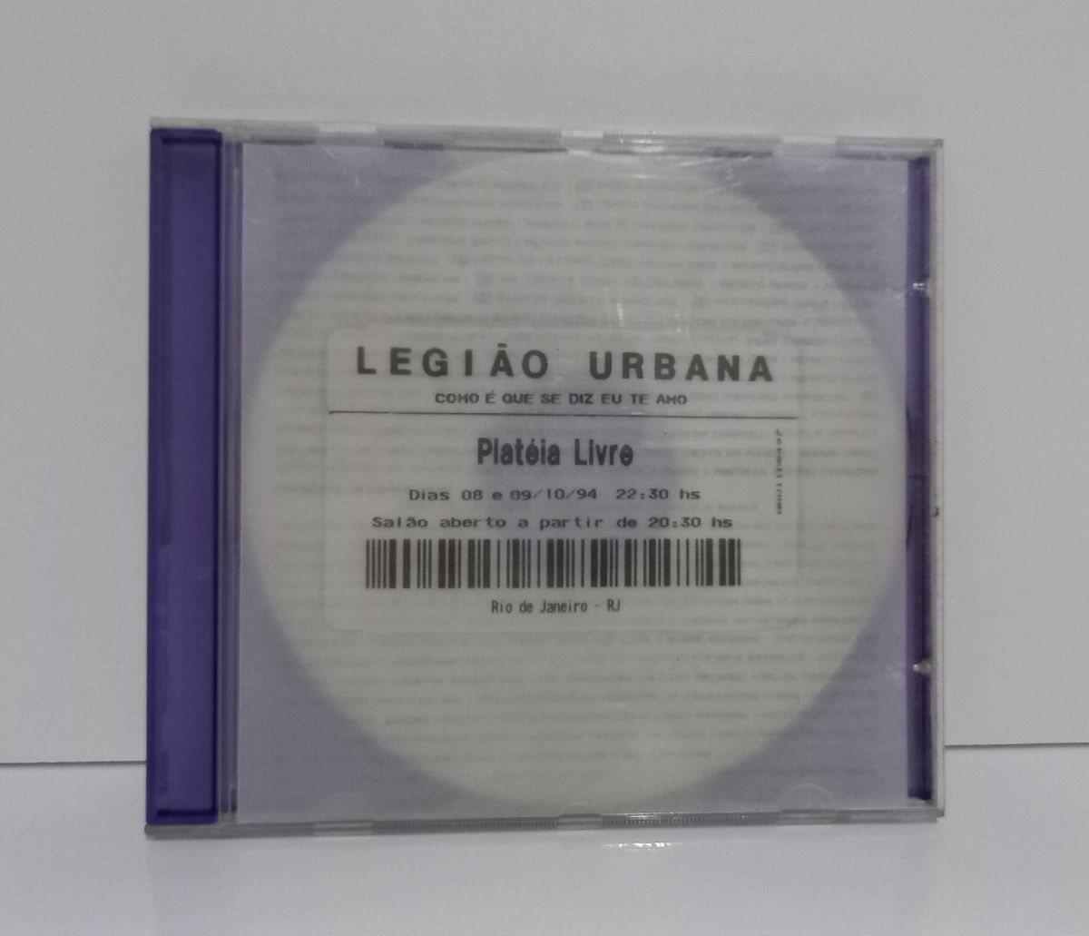 Cd Legião Urbana Plateia Livre Como É Que Se Diz Eu Te Amo Show Ao