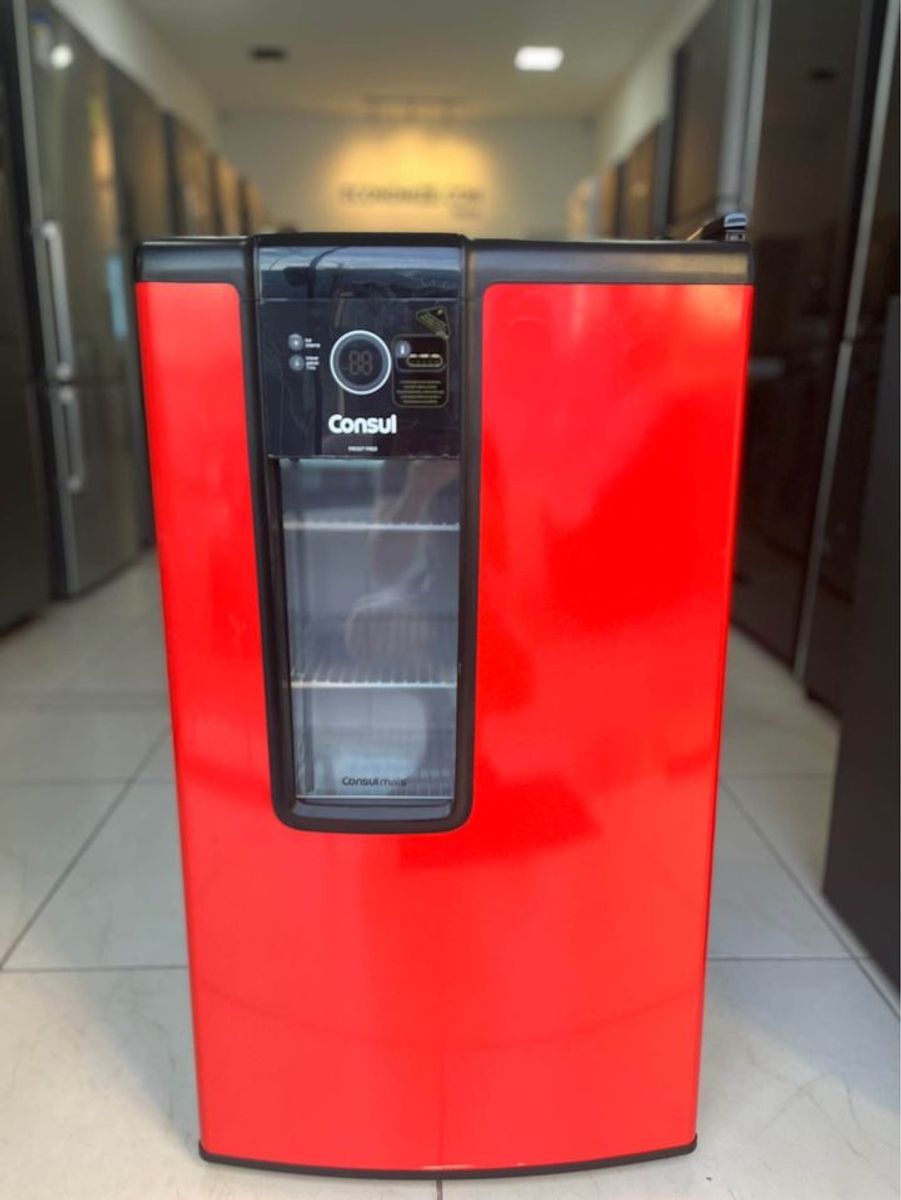 Cervejeira Consul 82l Porta Metali Vidro Vm Vermelho Voltagem 220