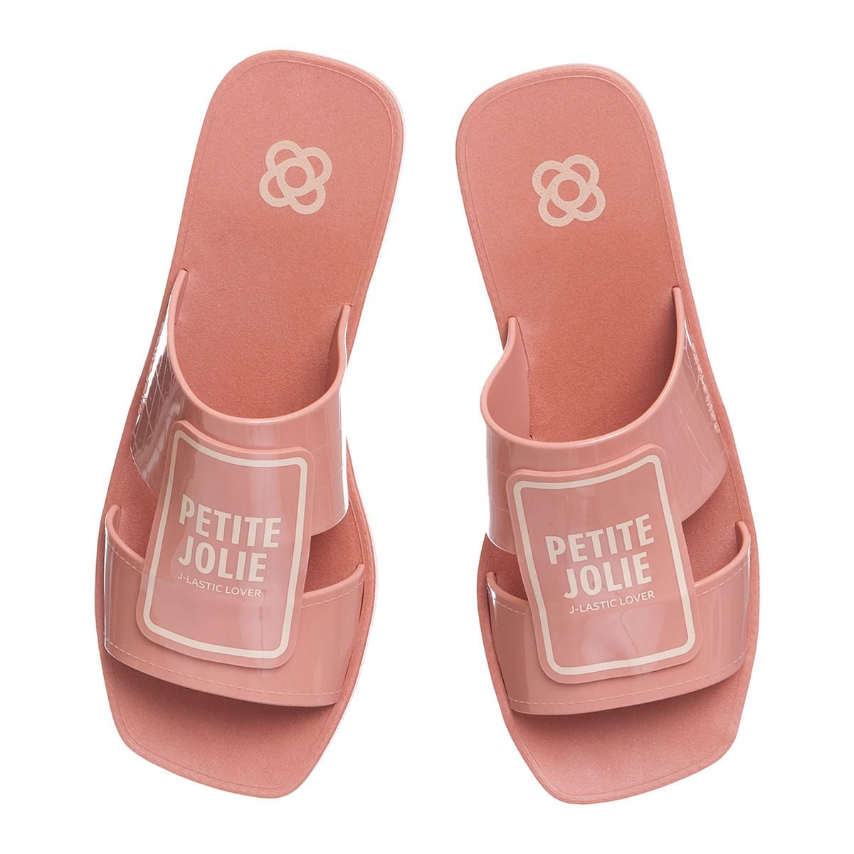 Chinelo Rosa Antigo Nude Pj Rasteira Feminina Petite Jolie Nunca