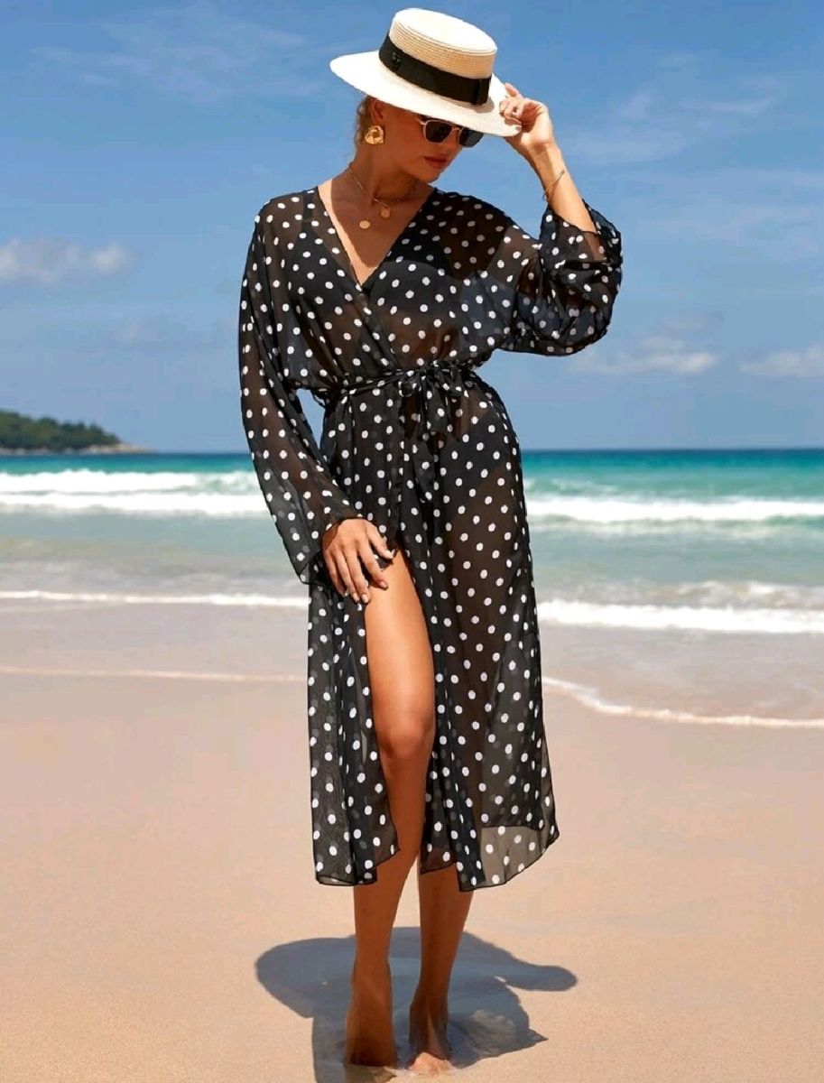 Chiquérrima Saída de Praia de Poá da Shein Moda Praia Feminina Shein