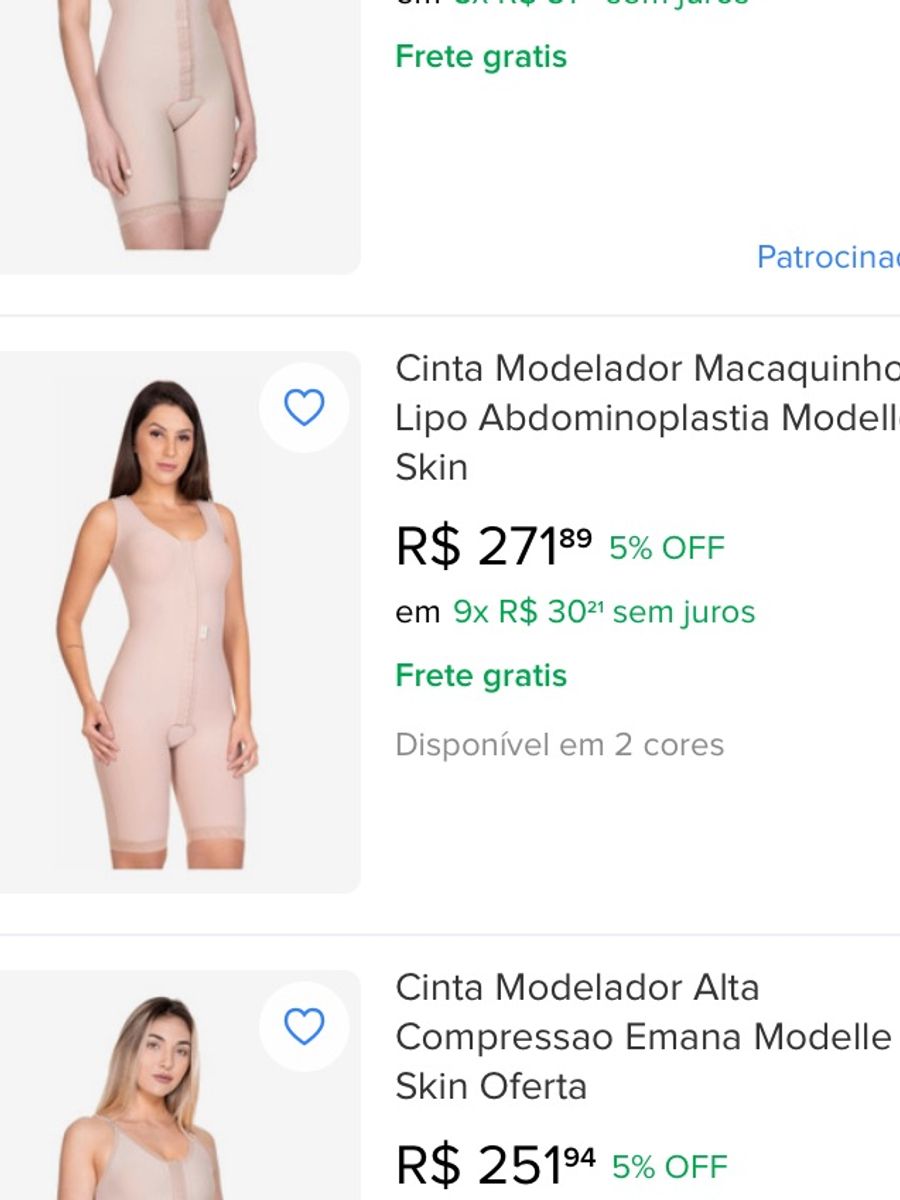 Cinta Modeladora Ou Pós Cirúrgico Lingerie Feminina Skin Nunca Usado