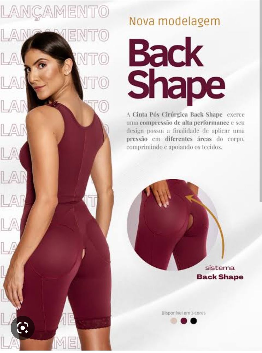 Cinta Pós Cirúrgica Back Shape Lingerie Feminina Contour Usado