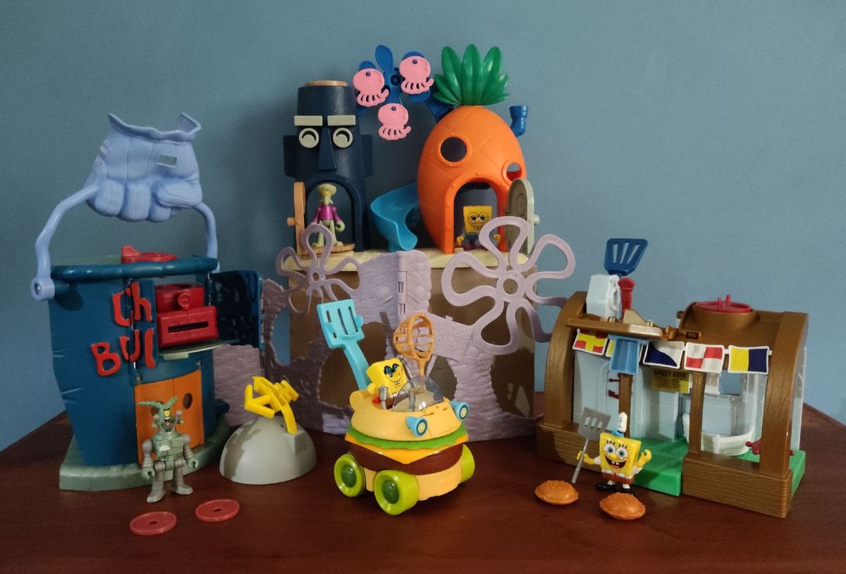 Coleção Bob Esponja Imaginext Brinquedo para Bebês Mattel Imaginext