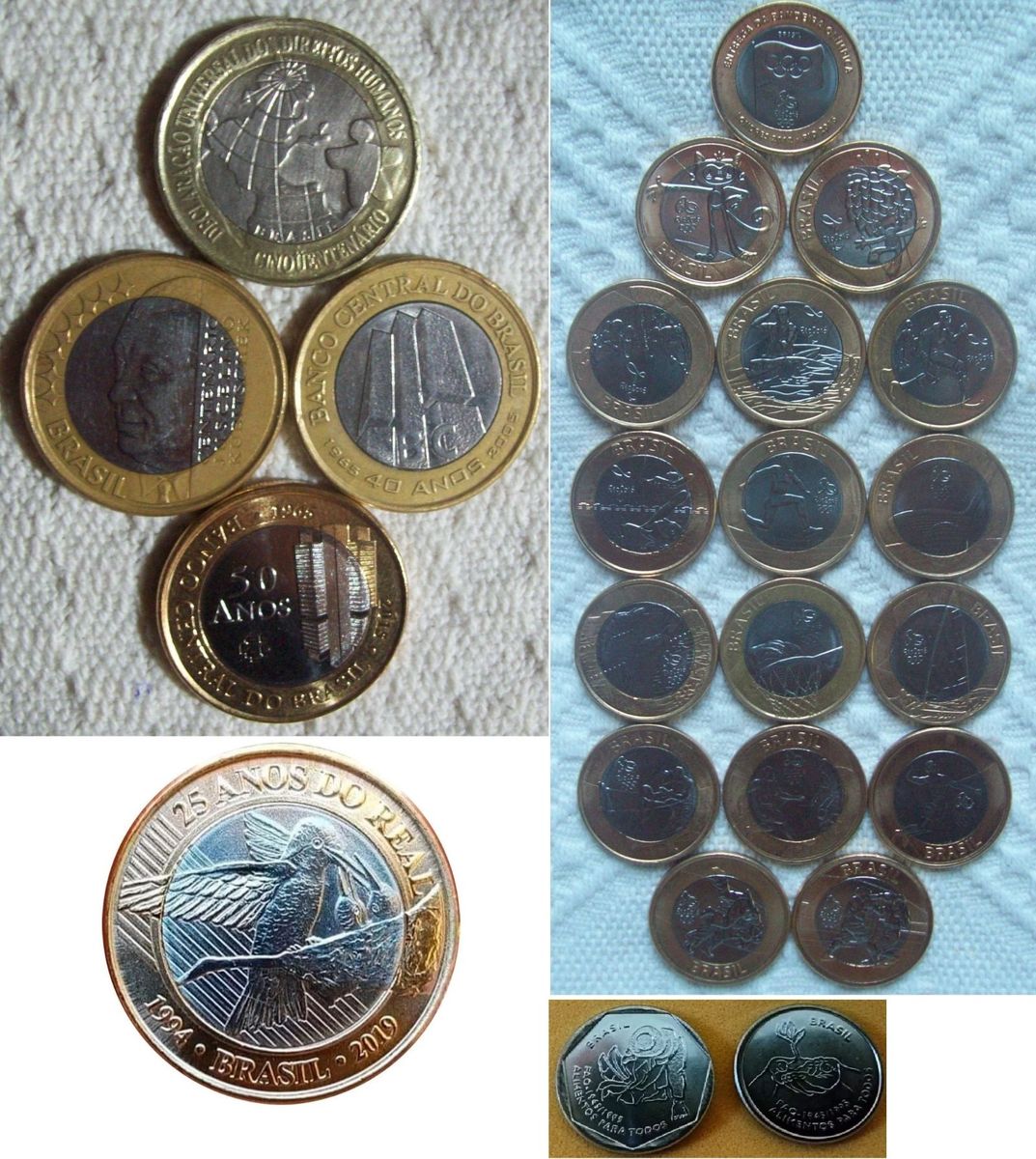 Coleção Completa 24 Moedas Comemorativas do Real c Dh Bandeira e