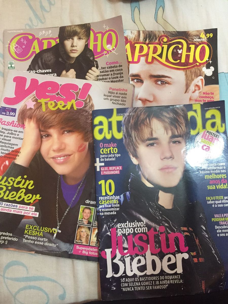 Cole O De Revistas Justin Bieber Livro Capricho Usado Enjoei