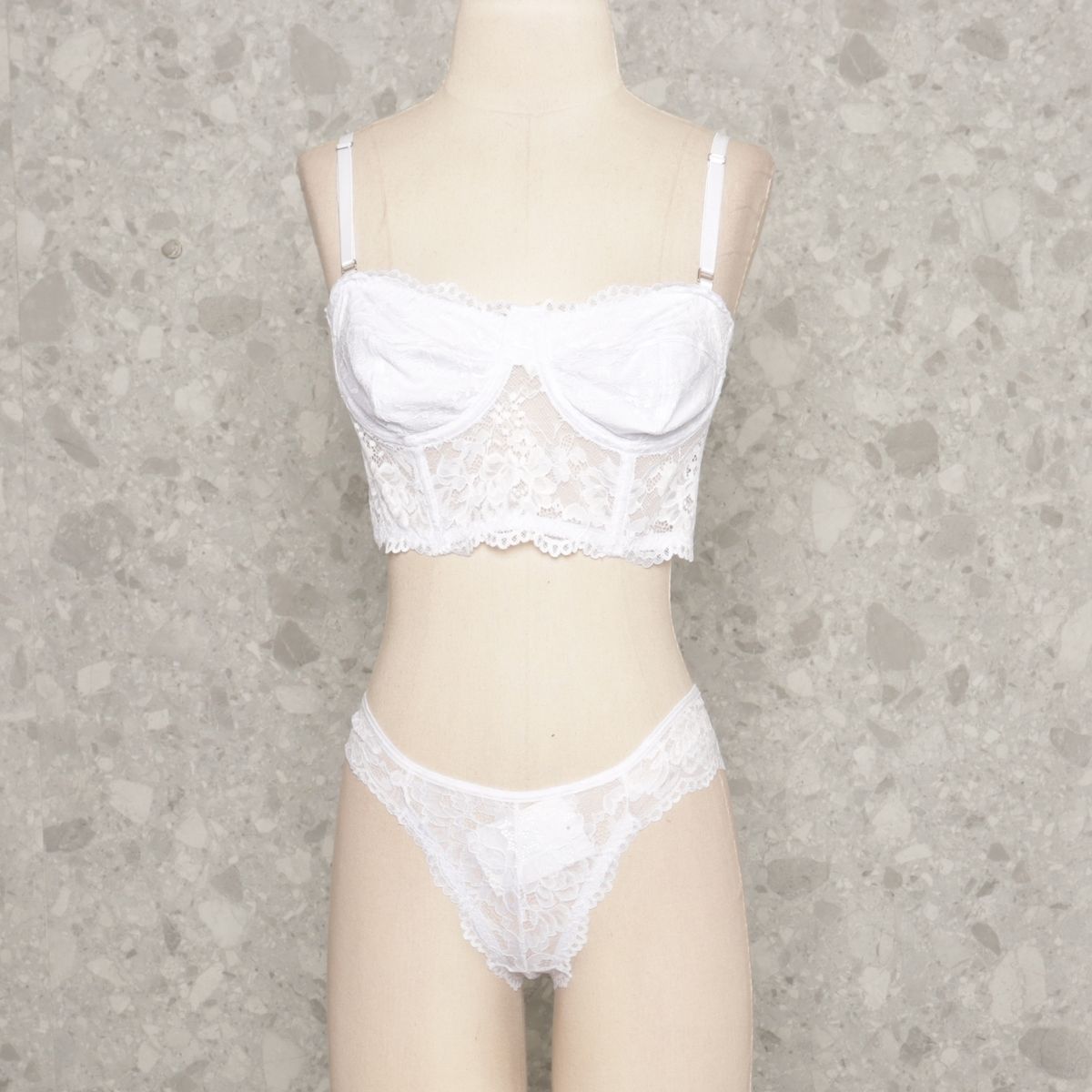 Conjunto Calcinha E Suti Branco Renda Collection Lingerie Lingerie