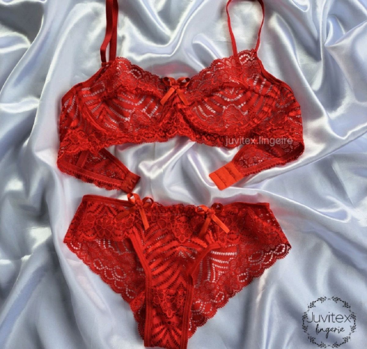 Conjunto Calcinha E Suti De Renda Sem Bojo Aro Lingerie Feminina