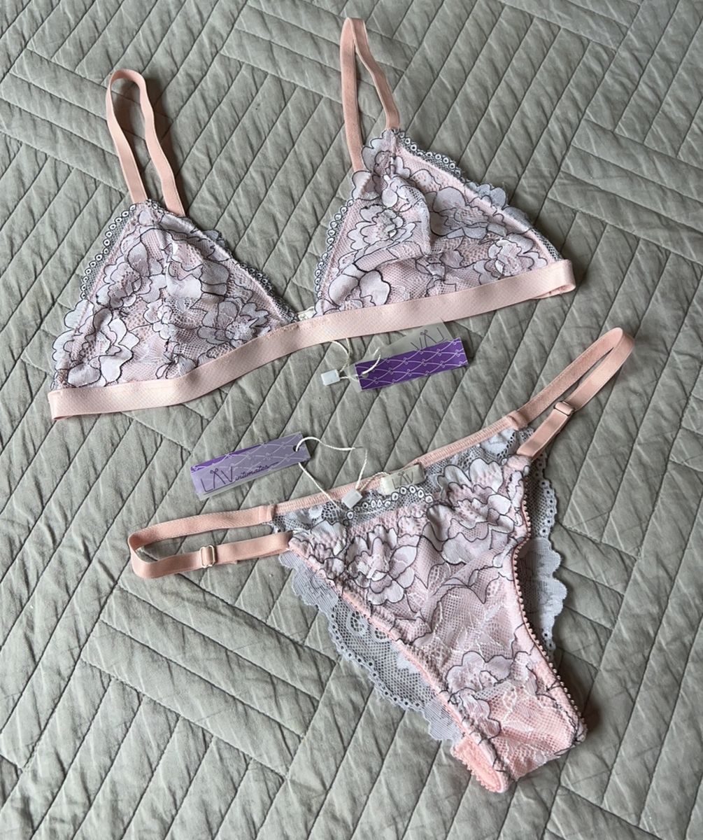 Conjunto Calcinha E Suti Lav Intimates Tam M Lingerie Feminina Lav