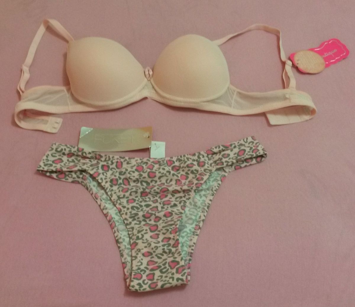 Conjunto Calcinha e Sutiã Puket Lingerie Feminina Puket Nunca Usado