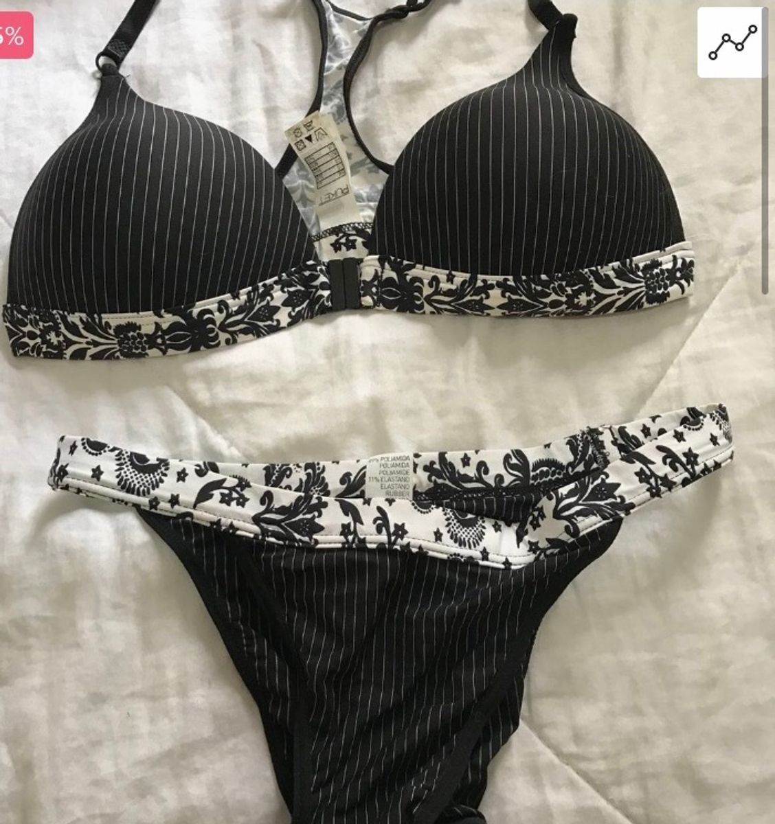 Conjunto Calçinha e Sutiã Lingerie Feminina Puket Nunca Usado