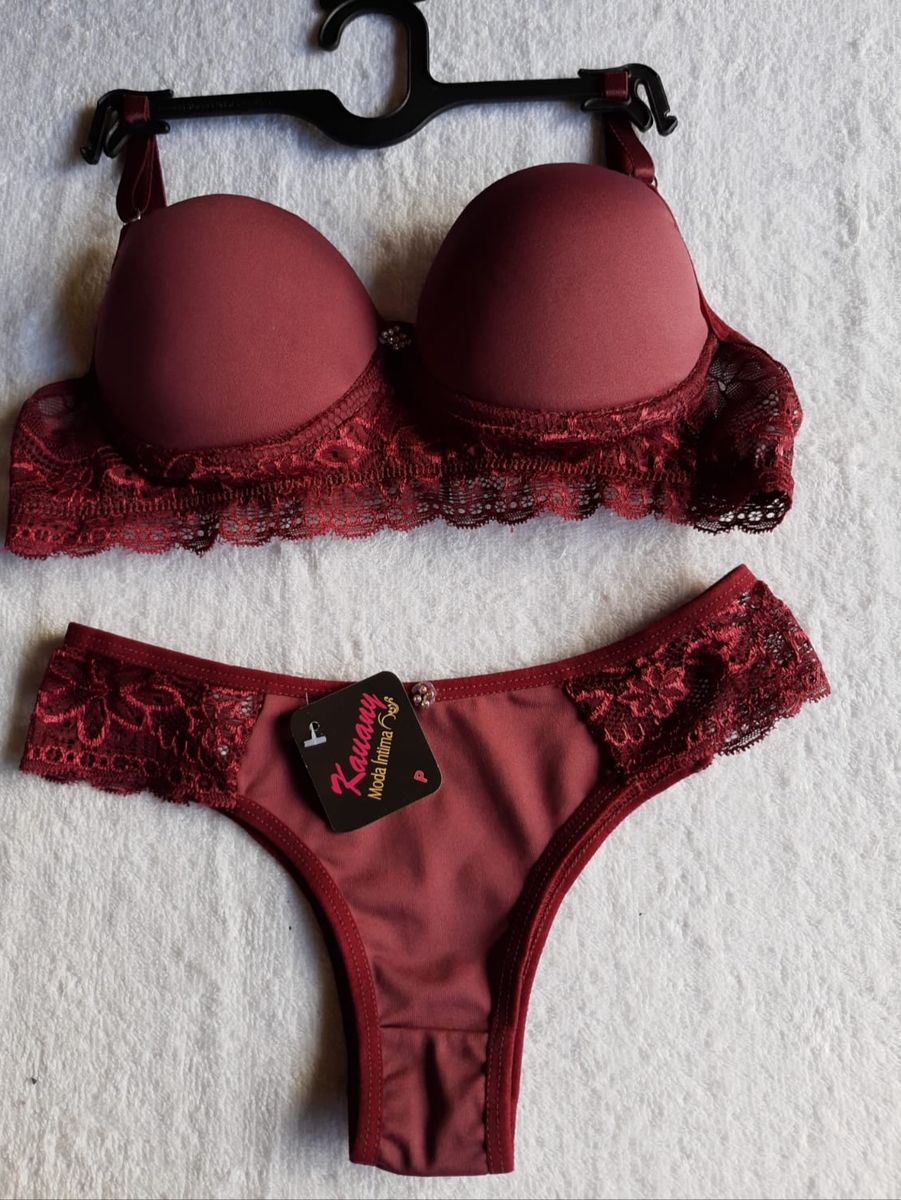 Conjunto De Lingerie Suti E Calcinha Modelo Tanga P Lingerie