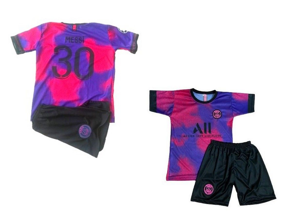 Conjunto De Time Paris Saint Germain Infantil Roxo Degrade Tamanho 10