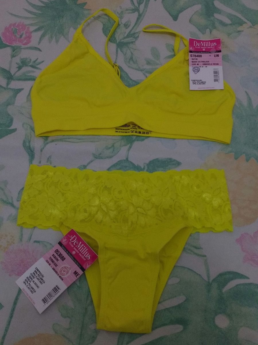 Conjunto De Top E Calcinha Demillus Lingerie Feminina Demillus Nunca