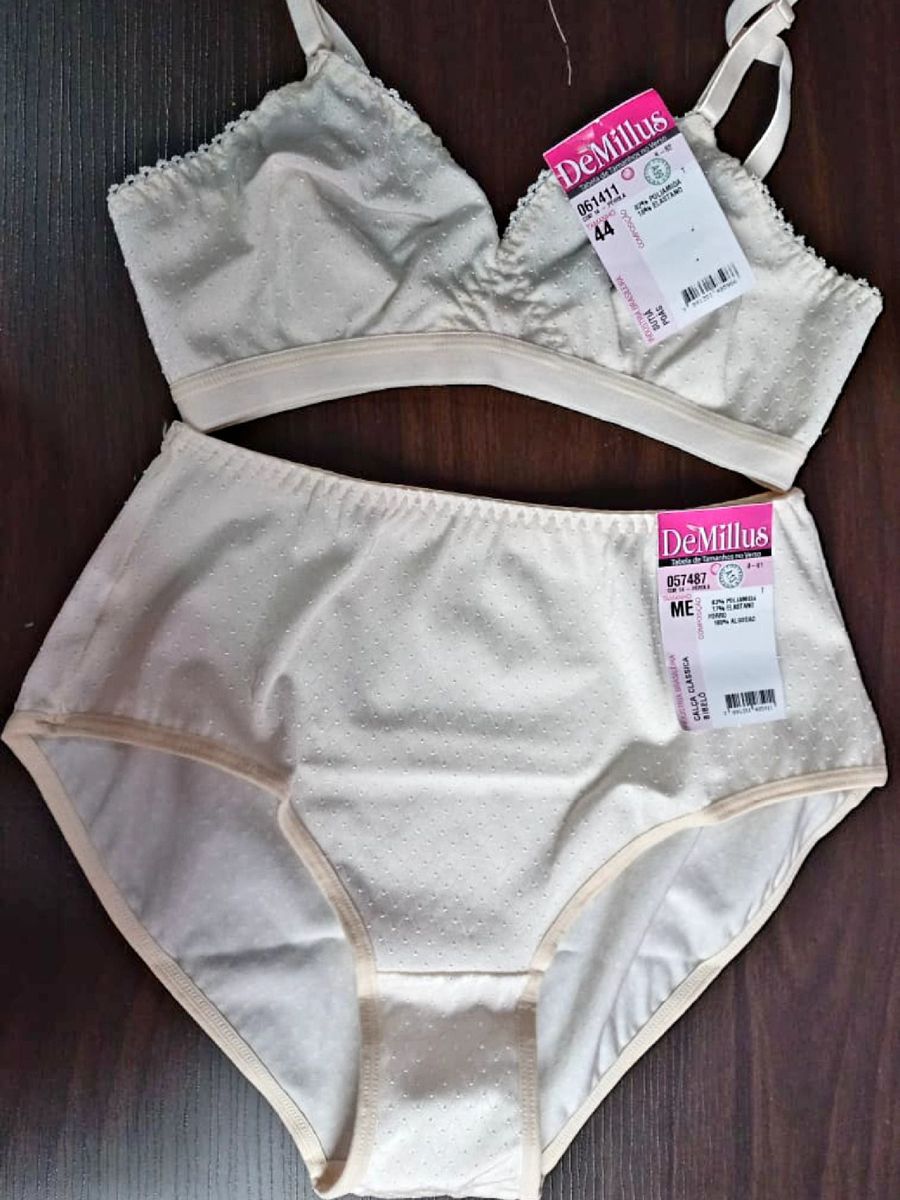 Conjunto Demillus Lingerie Feminina Demillus Nunca Usado