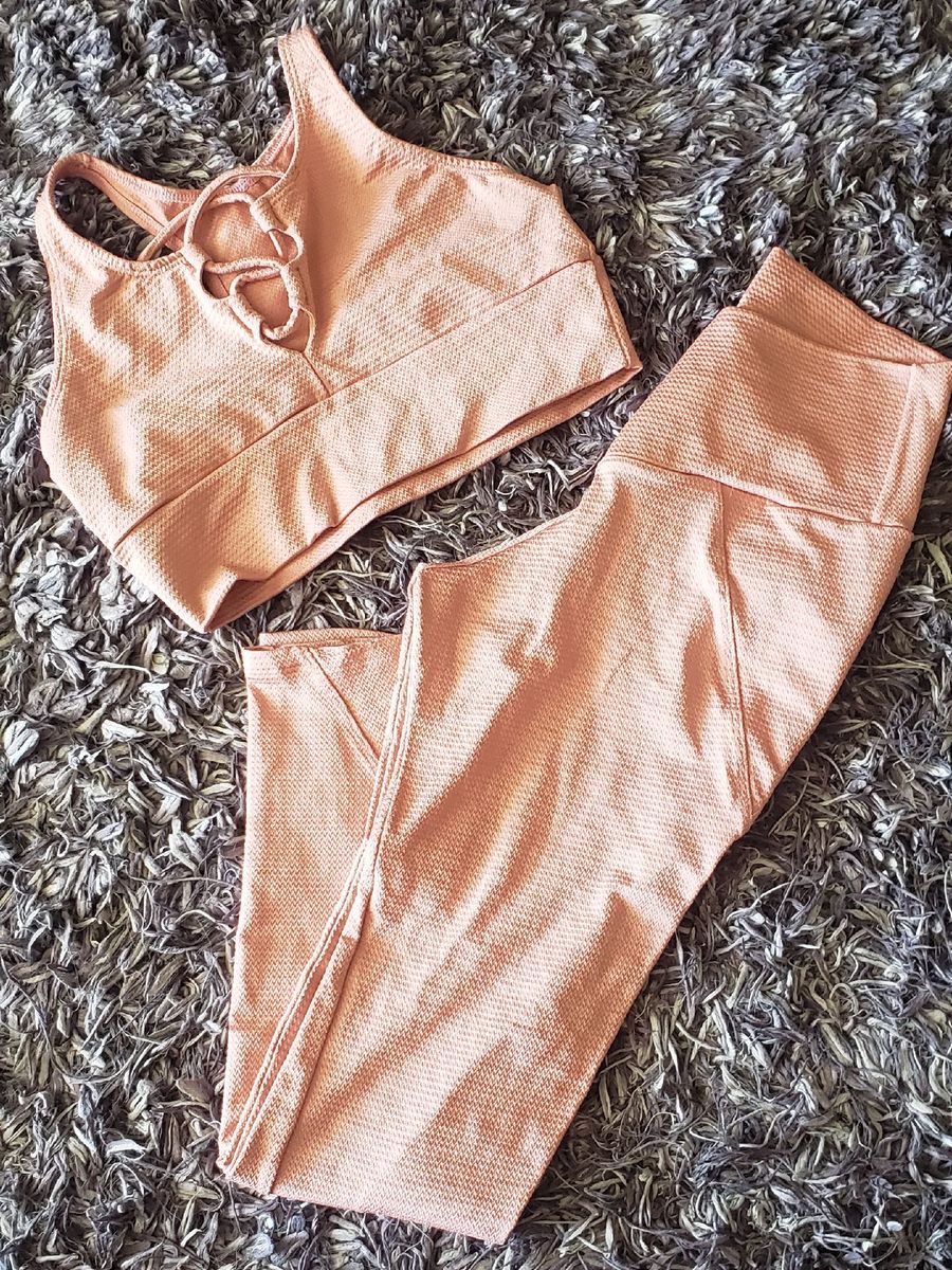 Conjunto Ginástica Nude Moda Esportiva Feminina Bilucidi Usado