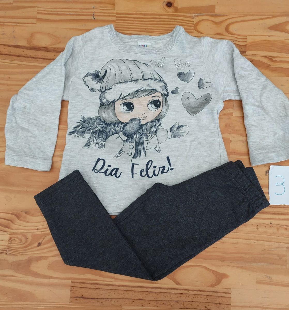 Conjunto Infantil Frio Manga Longa Cal A Pula Bula Tam Roupa