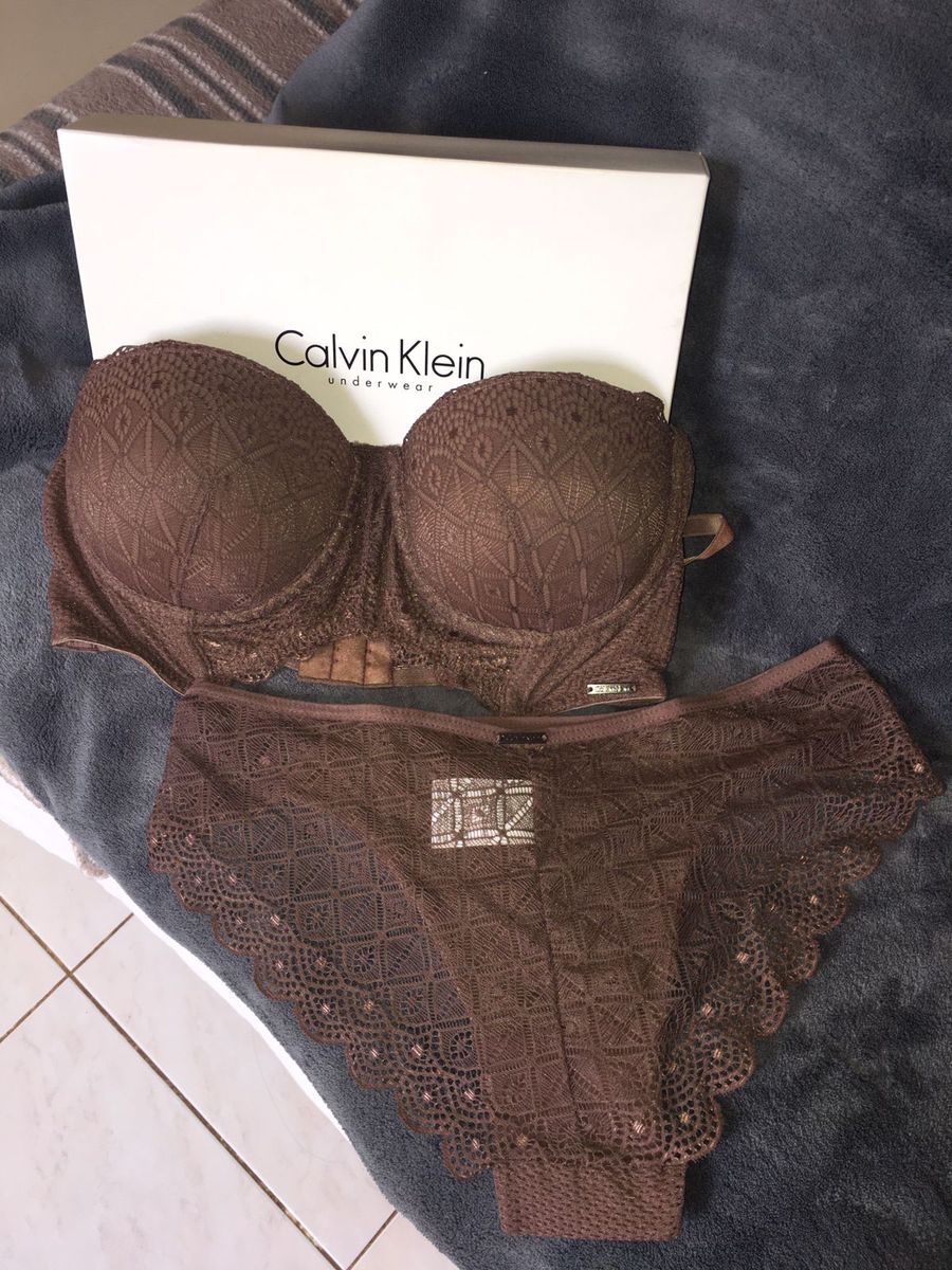 Conjunto Lingerie Calvin Klein Lingerie Feminina Calvin Klein Usado