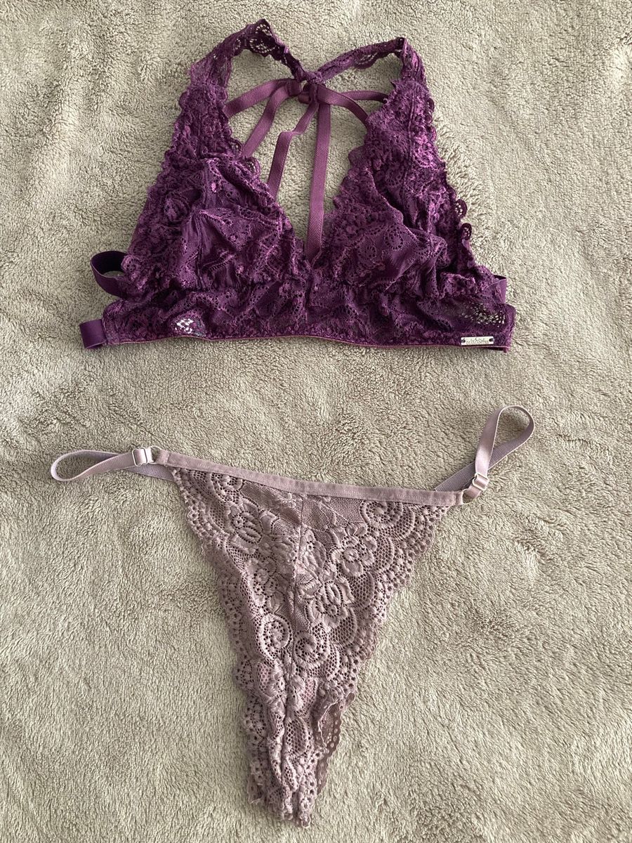 Conjunto Lingerie Em Renda Marca Diamantes Lingerie Feminina