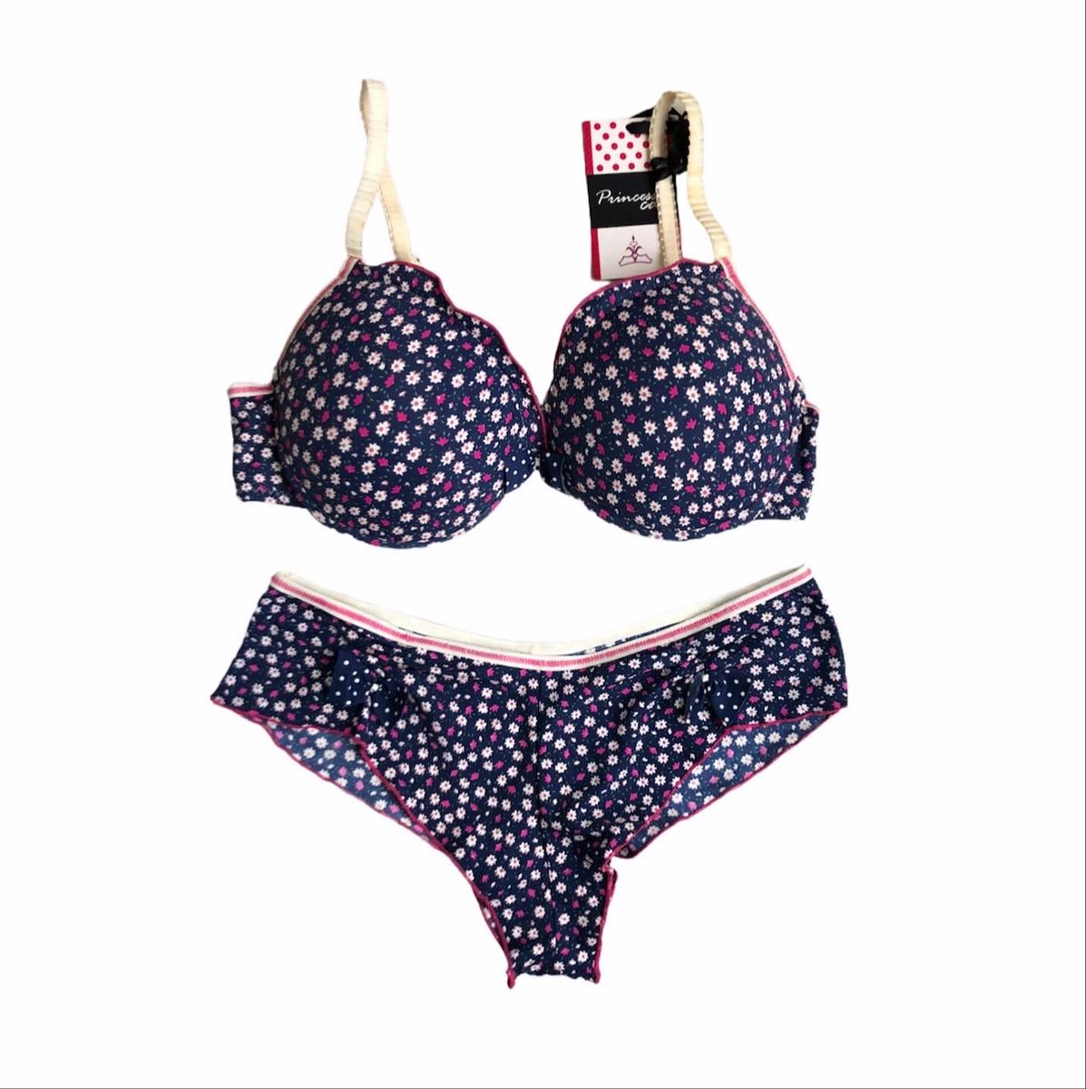 Conjunto Lingerie Florido Riachuelo Lingerie Feminina Riachuelo Nunca