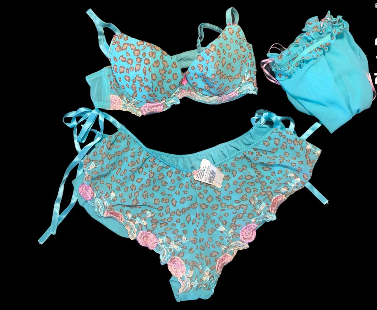 Conjunto Lingerie Fruit Le Passion Onça 42 Lingerie Feminina Fruit De