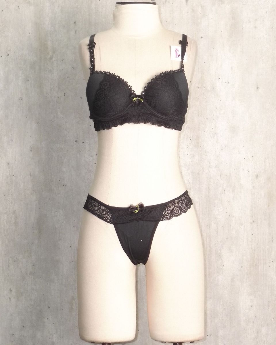 Conjunto Lingerie Preto Lukavi Lingerie Feminina Lukavi Nunca Usado