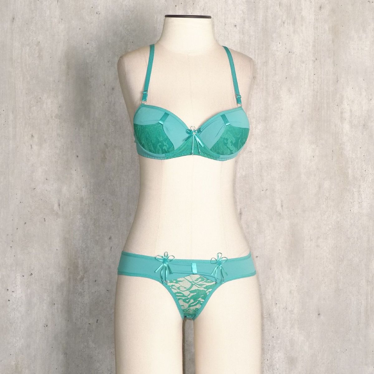 Conjunto Lingerie Renda Verde Lingerie Feminina Lary Nunca Usado