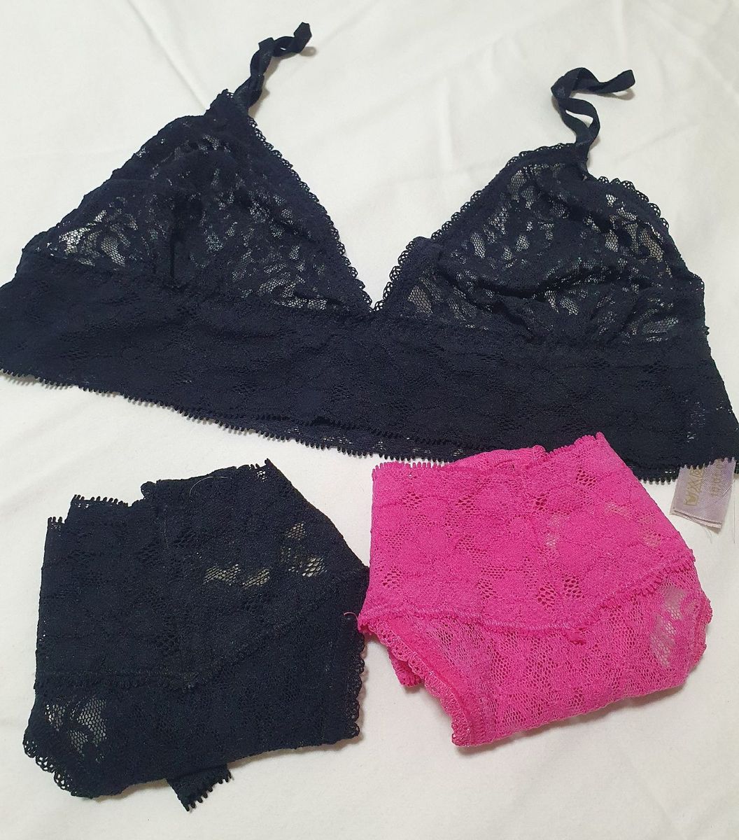 Conjunto Renda Loungerie Lingerie Feminina Lougerie Nunca Usado