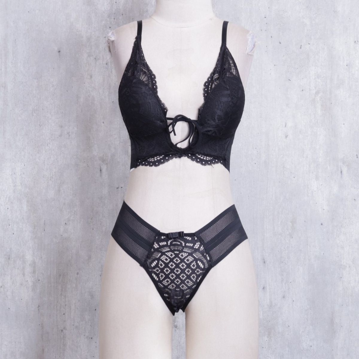 Conjunto Sutiã e Calcinha Preto Lady Lacy Lingerie Feminina Lady Lacy