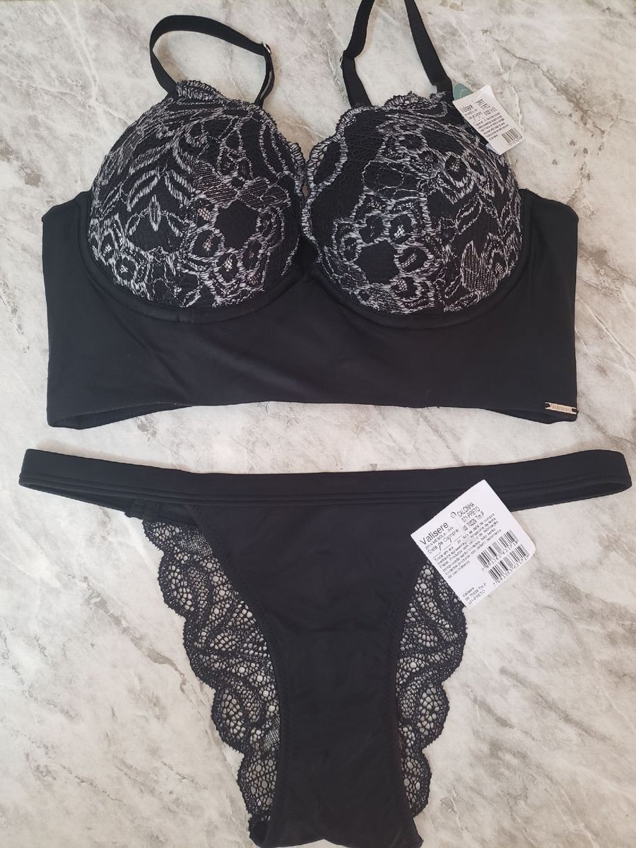 Conjunto Valisere De Renda Tam P Lingerie Feminina Valisere Nunca