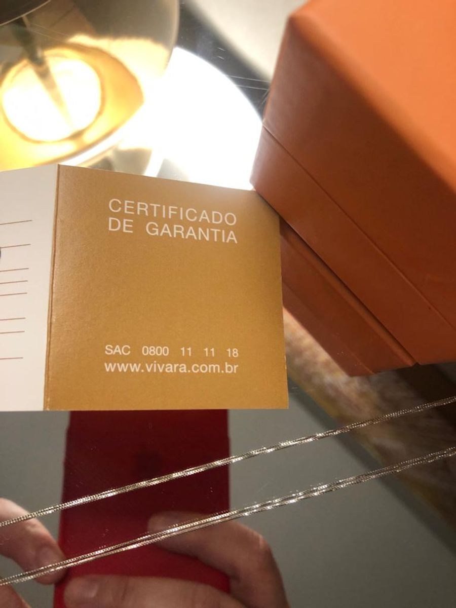 Corrente Veneziana De Ouro Branco Da Vivara Certificado J Ia