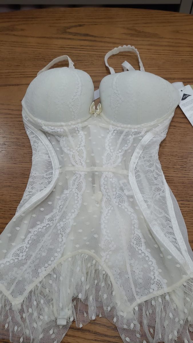 Corselet Branco Fruit De La Passion Novo Lingerie Feminina Fruit De