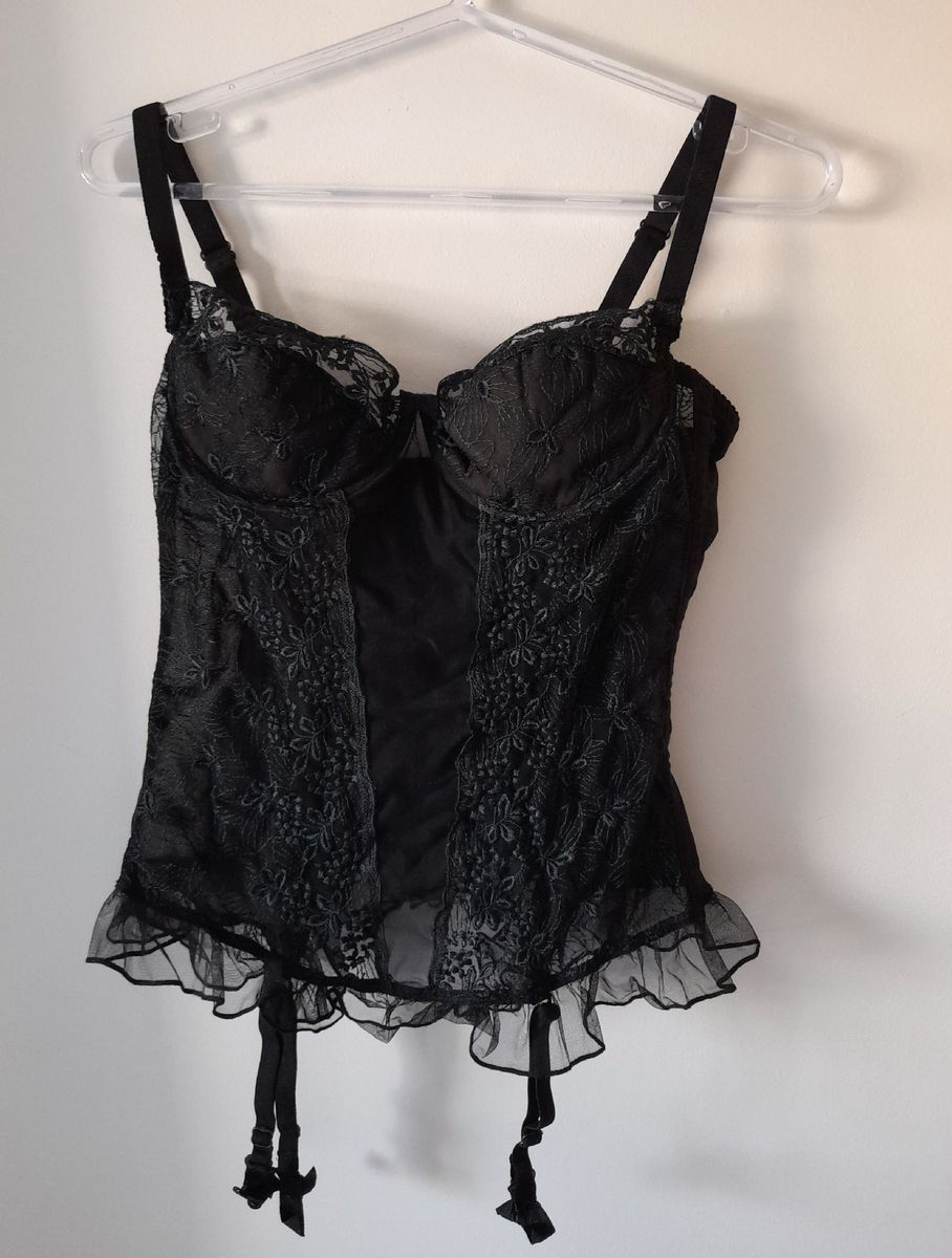 Corselet Preto Lingerie Espartilho Lingerie Feminina Demillus Usado