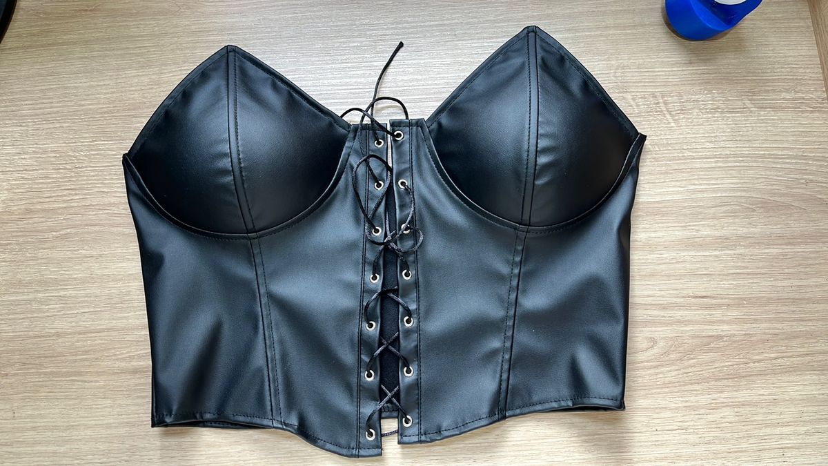 Corset Preto Amarra O Blusa Feminina Nunca Usado Enjoei