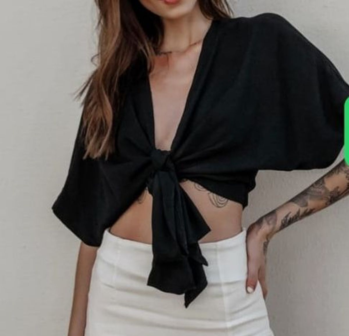 Cropped Kimono Solto De Amarrar Blusa Feminina Nomadi Nunca Usado