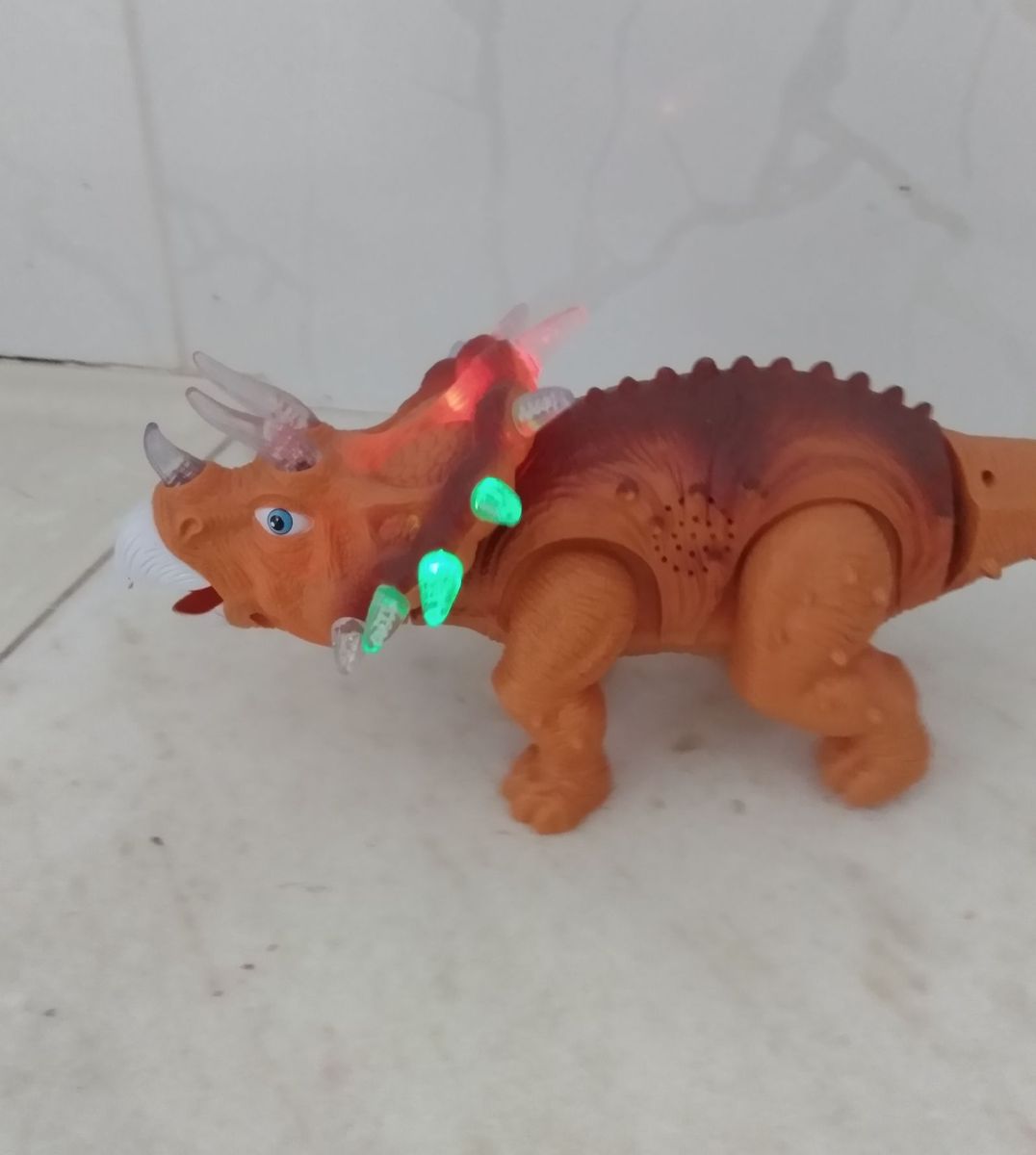 Dinossauro Tricer Topo Luz E Som Brinquedo Para Beb S Dm Toys