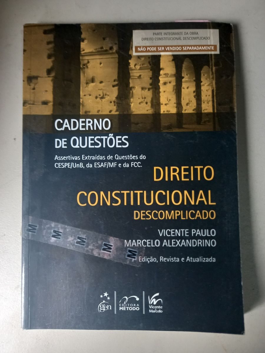 Direito Constitucional Descomplicado Vicente Paulo Livro Usado