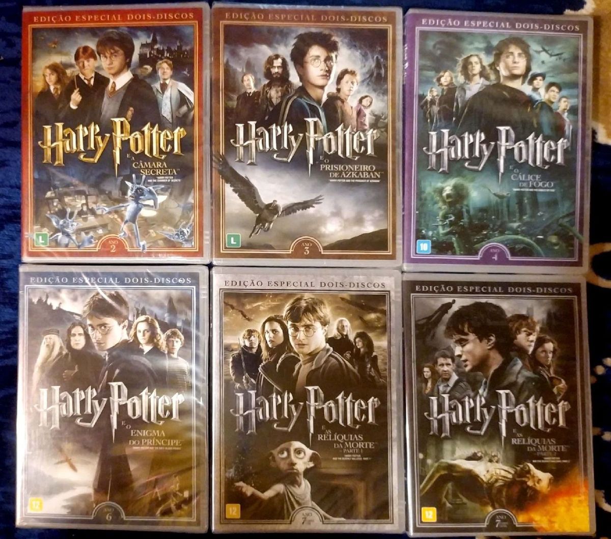 Dvd Kit Coleção 6 Filmes Harry Potter Duplos Originais e Lacrados