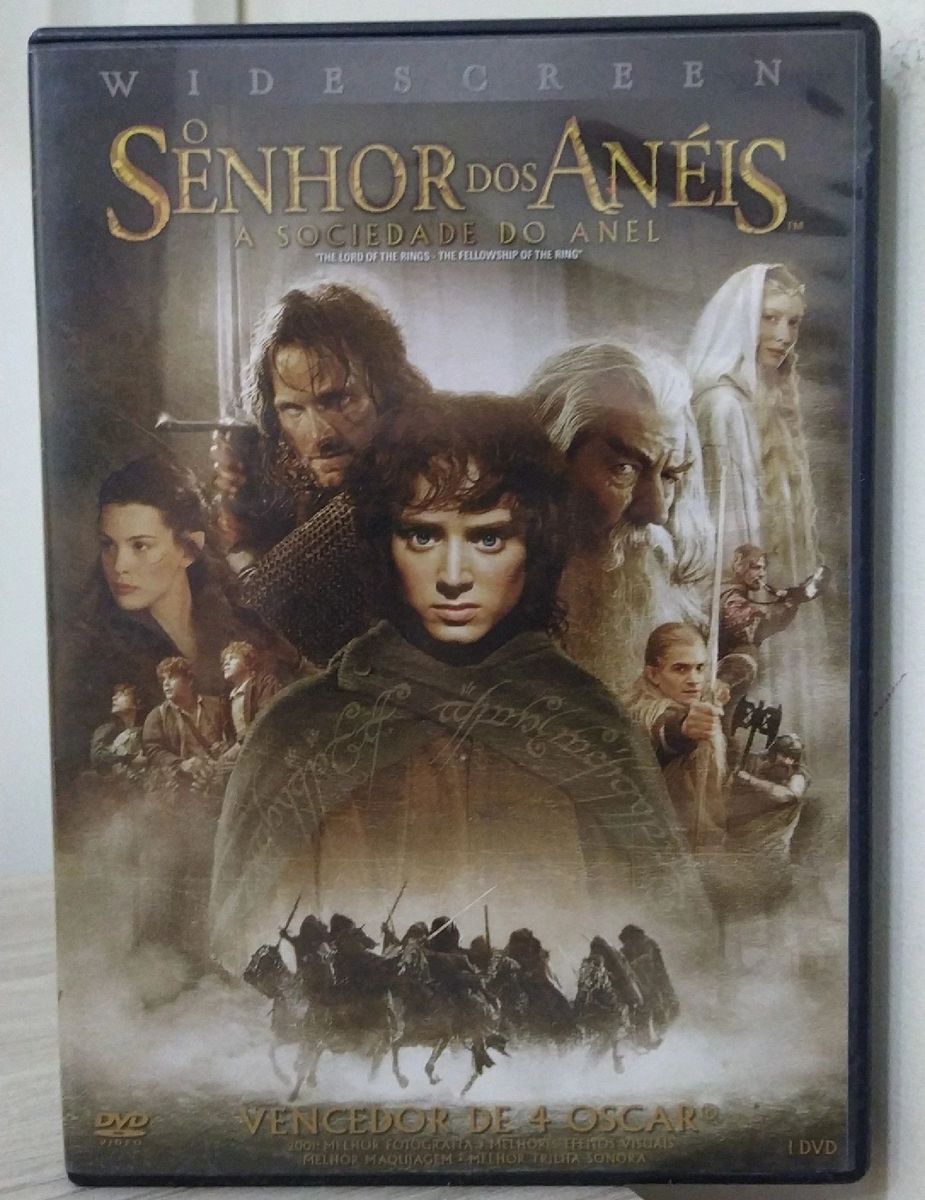 Dvd o Senhor Dos Anéis a Sociedade do Anel Filme e Série Dvd Usado