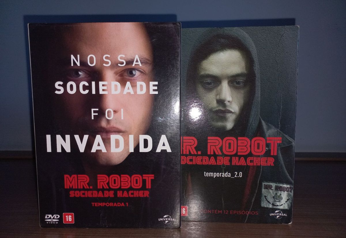 Dvds da Série Mr Robot Temp 1 e 2 Originais Filme e Série Usado