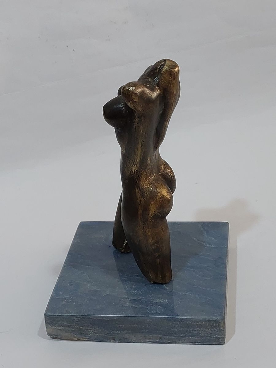 Escultura Feminina Mulher Em Bronze Torso Feminino Item De Decora O