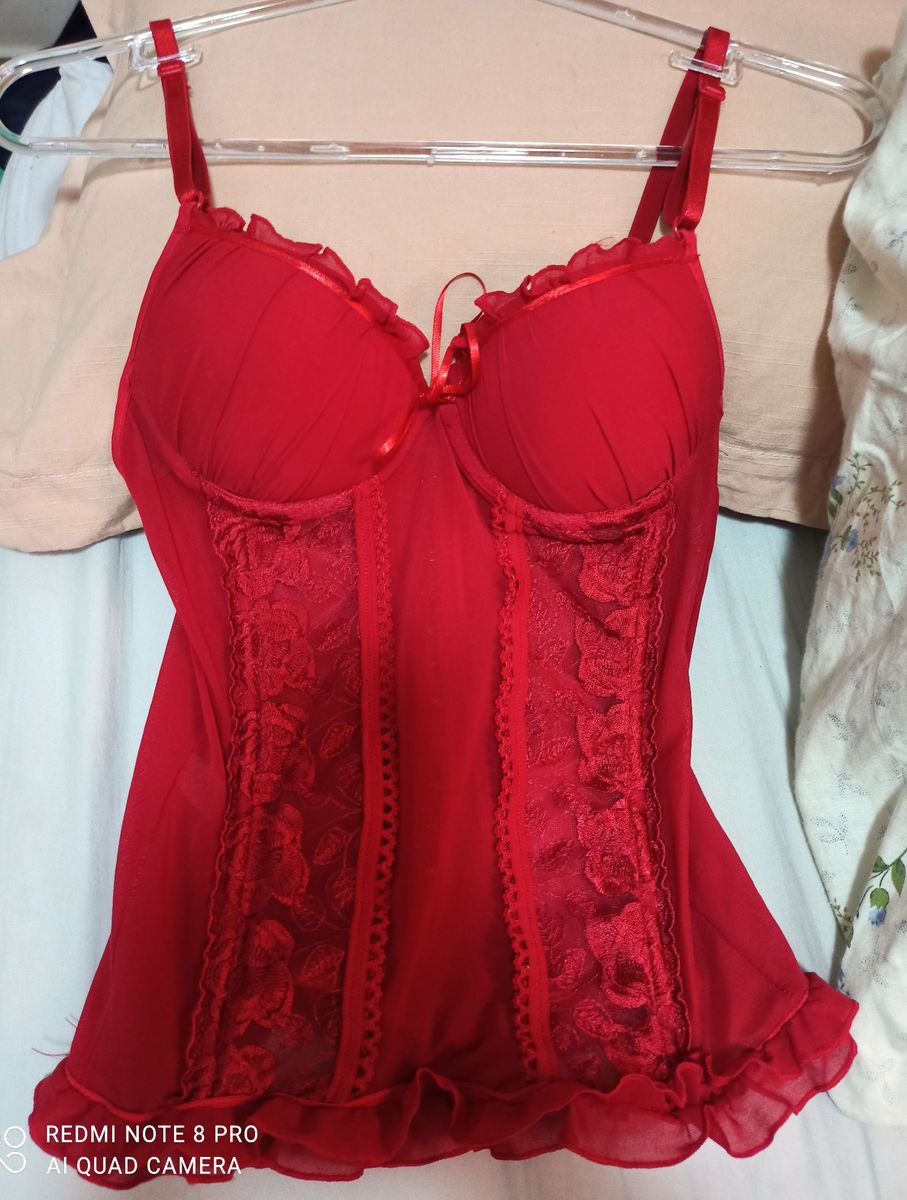 Espartilho Renda E Tule Bojo Aro Lingerie Feminina Nunca