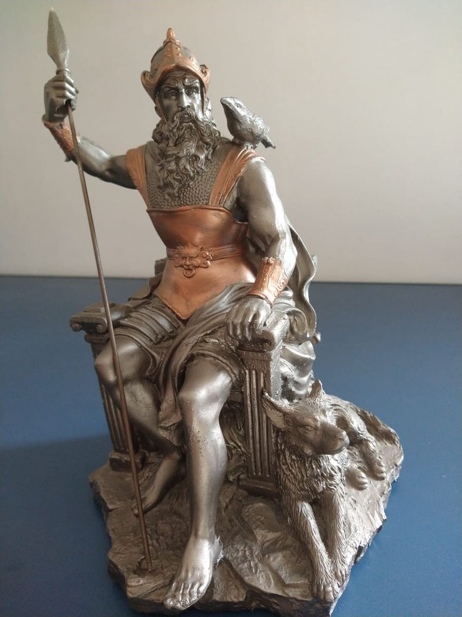 Est Tua Wotan Odin Deus N Rdico Escultura Em Resina Mitologia