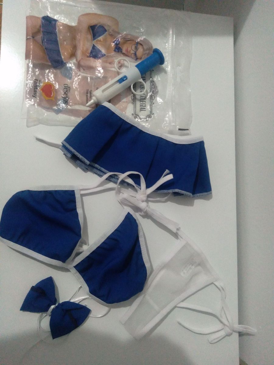 Fantasia Colegial Ou Enfermeira Lingerie Feminina Sexy Fantasia Nunca