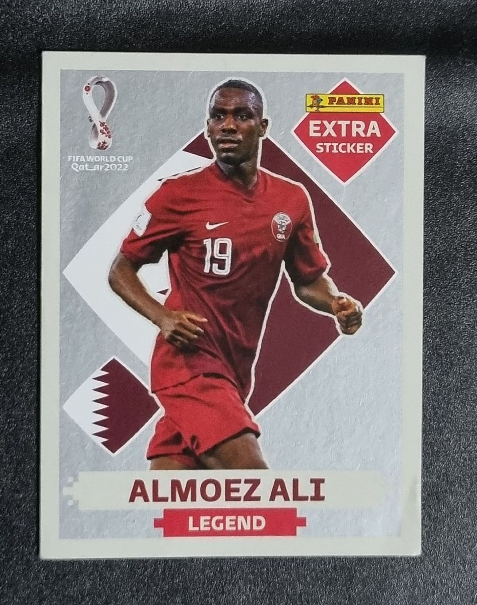 Figurinha Copa Original Panini Almoez Ali Prata Legend Roupa