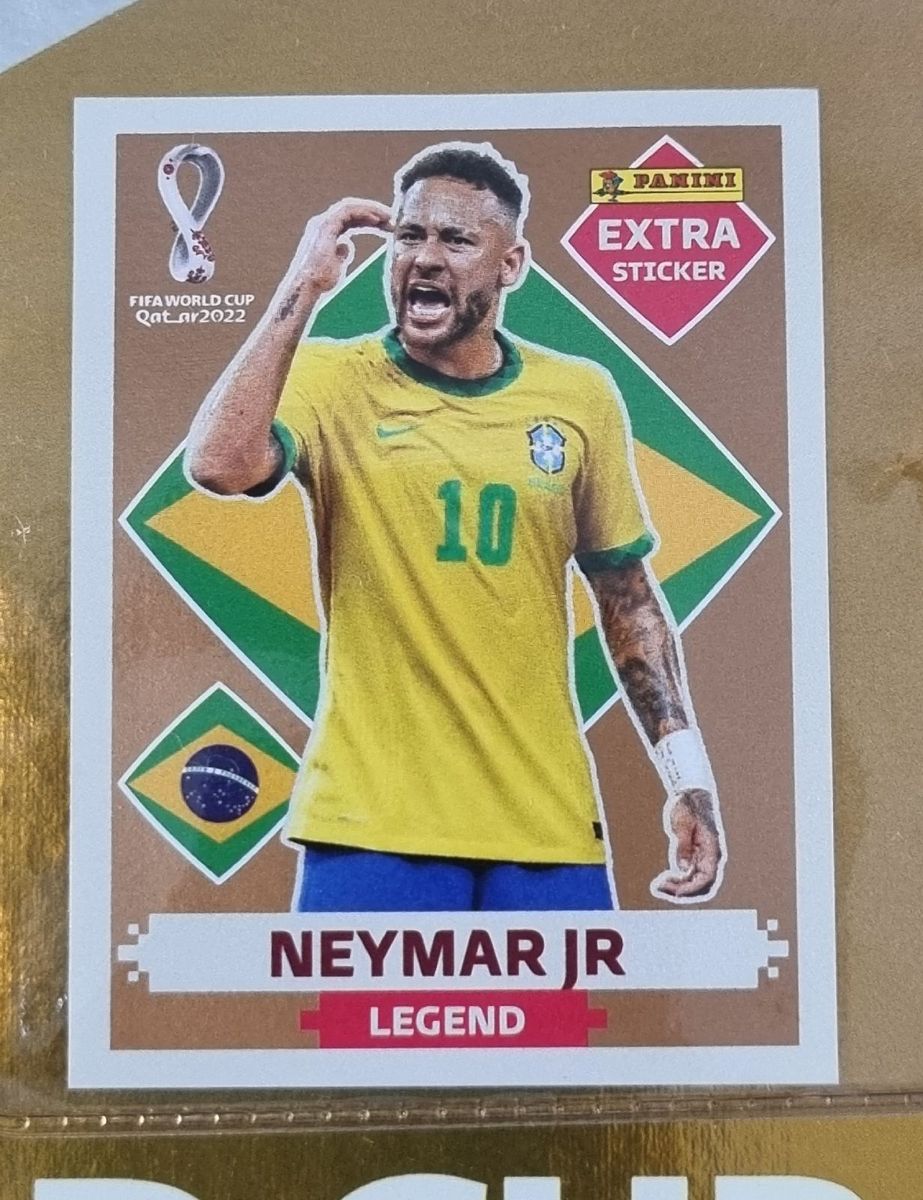 Figurinha Copa Original Panini Neymar Legend Bronze Roupa Esportiva