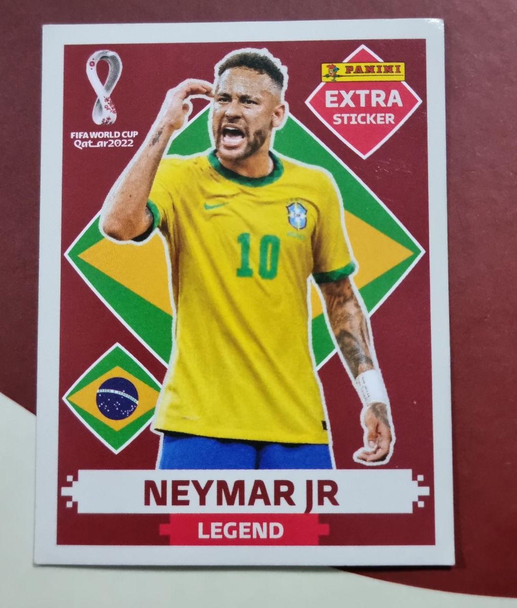 Figurinha Copa Original Panini Neymar Legend Foto Frente E Verso