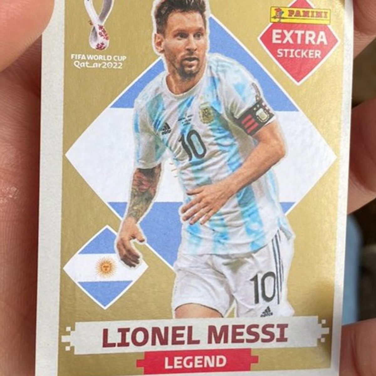 Figurinha Extra Gold Messi Legend Produto Masculino Panini Nunca