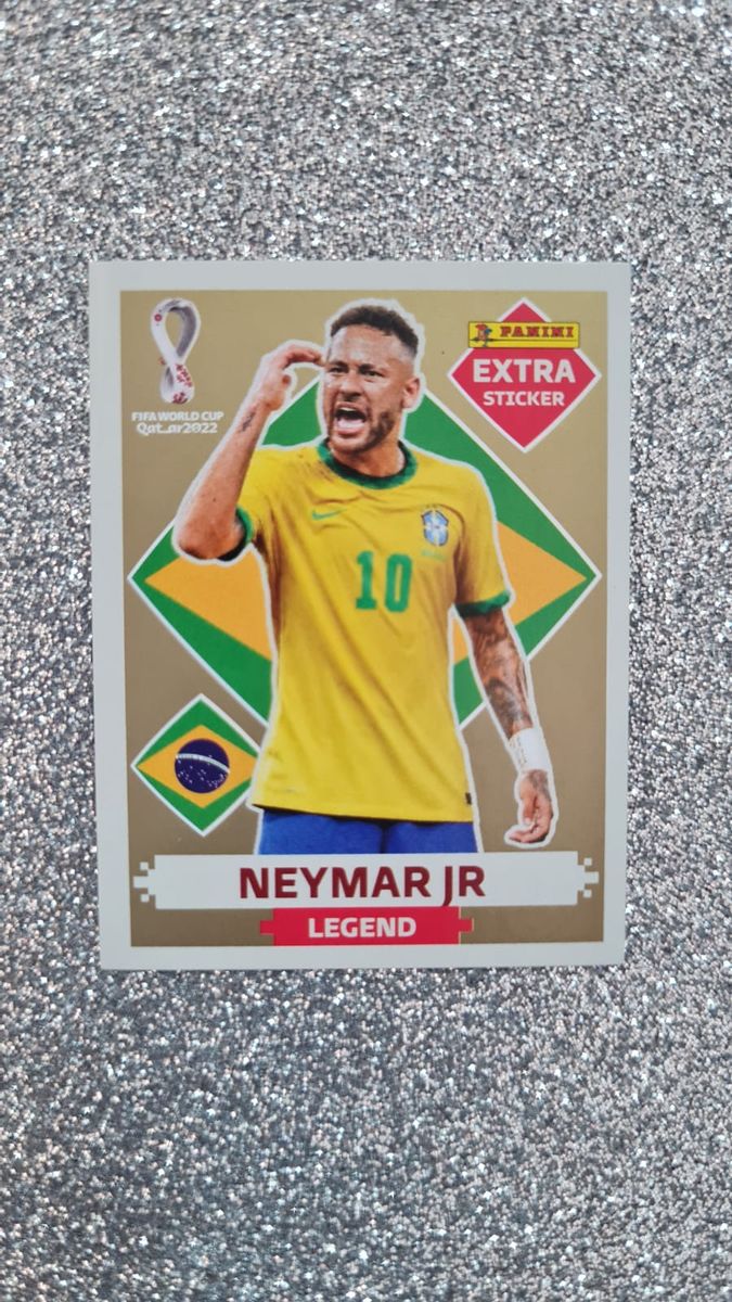 Figurinha Extra Original Copa 2022 Neymar Jr Legend Ouro Livro