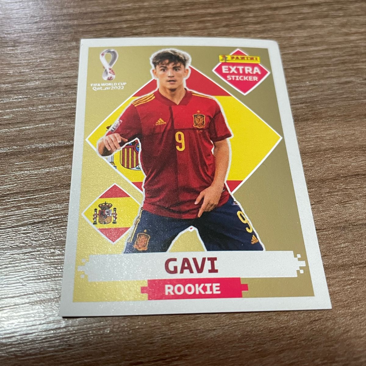 Figurinha Gavi Ouro Copa Extra Sticker Livro Copa Nunca